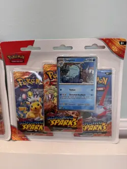 Pokemon TCG: Surging Sparks 3 Pack Blister Zapdos Quagsire Promo Lot of 2 Sealed - Image 3