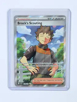BROCK'S SCOUTING 179/159 ULTRA RARE SECRET TRAINER POKEMON JOURNEY TOGETHER - NM - Image 1