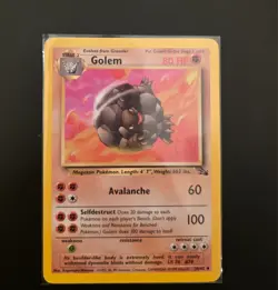 Pokemon Fossil Golem 36/62 Vintage WOTC Uncommon - Image 1