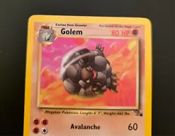 Pokemon Fossil Golem 36/62 Vintage WOTC Uncommon - Image 3