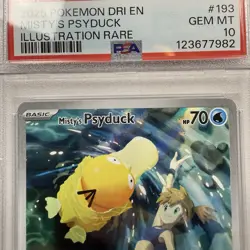 Misty's Psyduck 2025 Pokemon SV Destined Rivals #193/182 PSA 10 - Image 2
