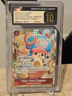 One Piece Tony Tony Chopper Offline Regional Finalist #OP01-015 CGC Pristine 10 - Image 1