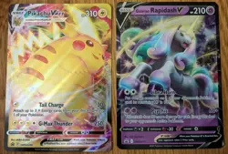 Lot of 2 Jumbo cards Pokemon TCG - Pikachu VMax, Galarian Rapidash & Alakazam - Image 5