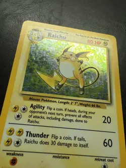 Pokemon Cards: Base Set Rare Holo: Raichu 14/102 - Image 3