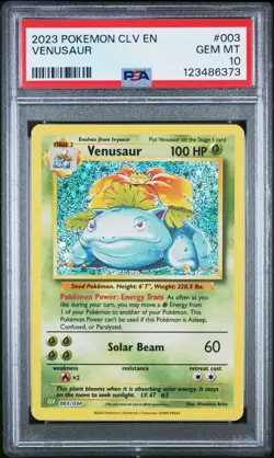 PSA 10 GEM MINT Venusaur Trading Card Game Classic CLV 2023 Pokemon 003/034 - Image 1