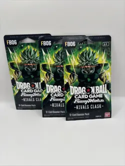 Dragon Ball Super Card Game Fusion World Rivals Clash Booster Pack FB06 Lot Of 3 - Image 1