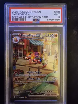 Pokemon Skeledirge EX Holo Card Paldea Evolved 258/193 PSA9 - Image 1
