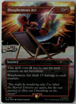 MTG Blasphemous Act Foil 1756 SLD Secret Lair x Marvel Deadpool - Image 1
