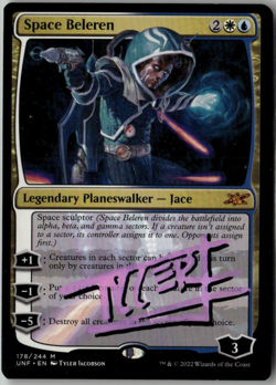 MTG Space Beleren Unfinity 178/244 Signed Auto Tyler Jacobson - Image 1