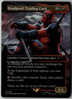 MTG Deadpool, Trading Card Foil 1753 SLD Secret Lair x Marvel - Image 1