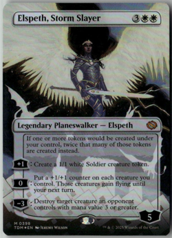 MTG Elspeth, Storm Slayer BORDERLESS FOIL 0398 Tarkir Dragonstorm 2025 NM - Image 1