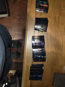Raised Oil Slick Full Art Holo Basic Lands 30 - 6 of each curled - Image 1