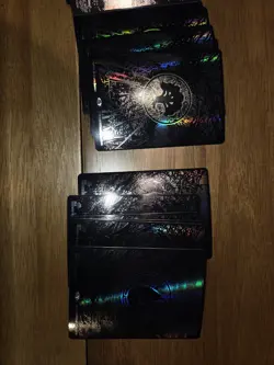 Raised Oil Slick Full Art Holo Basic Lands 30 - 6 of each curled - Image 2