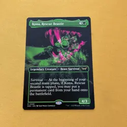 Kona, Rescue Beastie 358 - NM Showcase - Duskmourn: House of Horror - MTG - Image 1