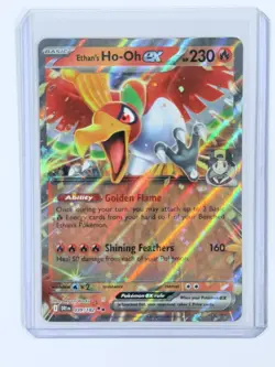ETHAN'S HO-OH EX 039/182 DOUBLE RARE HOLO POKEMON DESTINED RIVALS - NM - Image 1
