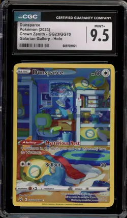Pokemon Dunsparce Crown Zenith Galarian Gallery Full Art #GG23 CGC 9.5 - Image 1