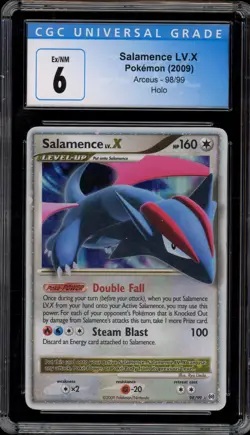 Pokemon Salamence Lv.X Platinum Arceus Holo Ultra Rare #98 CGC 6 - Image 1