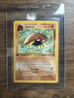 Pokemon Kabuto Fossil First Edition Wizards of the Coast 1999 Vintage Pokemon - Image 1