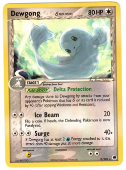 Dewgong 15/101 EX Dragon Frontiers Regular Rare Pokemon Card - Image 1
