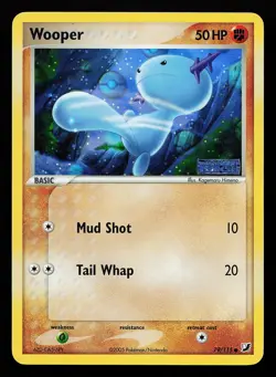 Wooper 79/115 Reverse Holo Stamped Unseen Forces Pokemon Card - Image 1
