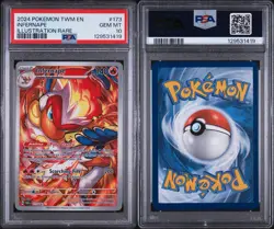 2024 POKEMON TWM EN-TWILIGHT MASQUERADE ILLUSTRATION RARE #173 INFERNAPE PSA 10 - Image 3