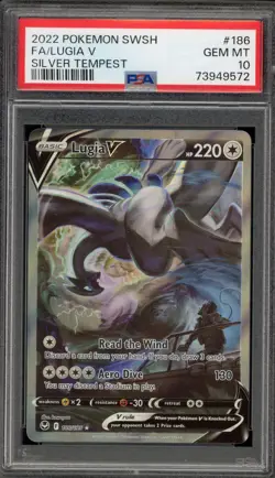 Pokemon Lugia V Silver Tempest Full Alt Art #186 PSA 10 Gem Mint - Image 1