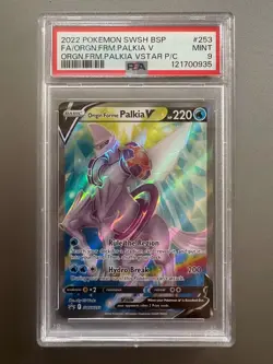 Pokemon Origin Forme Palkia V P/C Full Art Promo SWSH253 PSA 9 Mint - Image 1