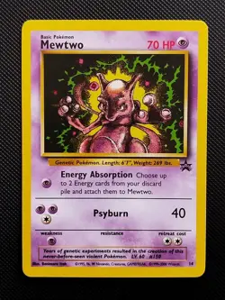 (GD) Mewtwo Wizards Black Star Promo 14 2000 Pokemon Card - Image 1
