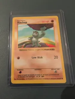Pokemon TCG Machop Base Set Shadowless Common Card 52/102 - Image 1