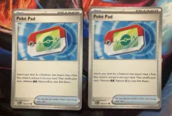 Pokemon Ascended Heroes Poke Pad Trainer Cards (2 Cards Total) - Image 1