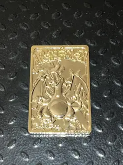 Vintage Pokemon 1999 CHARIZARD Burger King Promo 23k Gold Plated Trading Card - Image 2