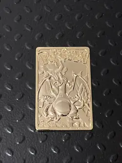 Vintage Pokemon 1999 CHARIZARD Burger King Promo 23k Gold Plated Trading Card - Image 4