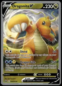 Dragonite V SWSH154 2023 World Championship LP+ Pokemon Card Shao Tong Yen Deck - Image 1