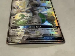 Pokemon Mewtwo GX Full Art Shiny Holo Rare SV59/SV94 Hidden Fates 190 HP Card - Image 4