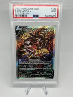 PSA 9 Giratina V Lost Origin Full Alt Art #186 Pokemon 186/196 - Image 1