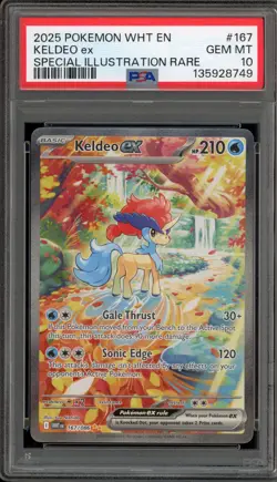 Pokemon Keldeo ex White Flare Special Illustration Rare #167 PSA 10 Gem Mint - Image 1