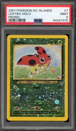 Pokemon Ledyba Southern Islands Holo Promo #7 PSA 9 Mint - Image 1