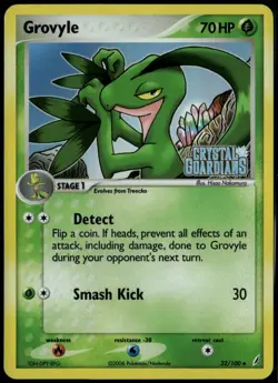Grovyle Reverse Holo 32/100 ex Crystal Guardians 2006 MP Pokemon Card - Image 1