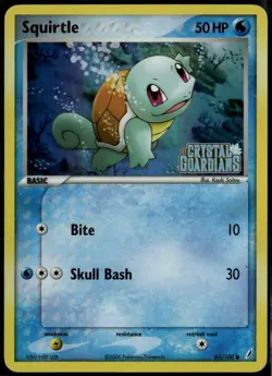 Squirtle Reverse Holo 63/100 ex Crystal Guardians 2006 MP Pokemon Card - Image 1