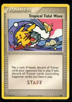 Tropical Tidal Wave 036 STAFF 2006 World Championships Pokemon Card HP - Image 1