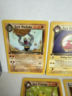 Pokemon TCG ROCKET Lot 1st Edition Cards - Dark Machoke, Electrode, Golduck - Image 2