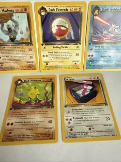 Pokemon TCG ROCKET Lot 1st Edition Cards - Dark Machoke, Electrode, Golduck - Image 4