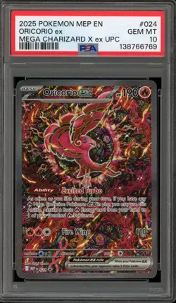 Pokemon Oricorio ex Mega Charizard X ex UPC Promo #024 PSA 10 Gem Mint - Image 1