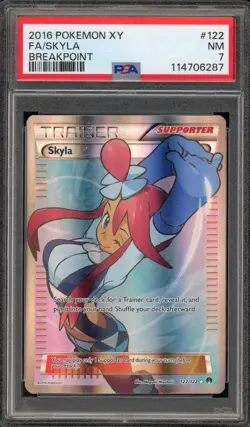 Pokemon Skyla XY Breakpoint Full Art #122 PSA 7 - Image 1