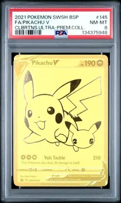 2021 POKEMON BLACK STAR PROMO #145 PIKACHU V CEKLEBRATIONS PSA 8 NEAR MINT - Image 1