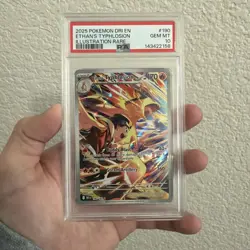 2025 Pokemon Destined Rivals Ethan's Typhlosion Illustration Rare PSA 10 190/182 - Image 1