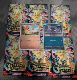 6x Pokemon Mega Evolution S2.5 Ascended Heroes Booster Packs + Promos - Image 1