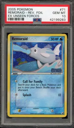 Pokemon Remoraid EX Unseen Forces Reverse Holo #71 PSA 10 Gem Mint - Image 1