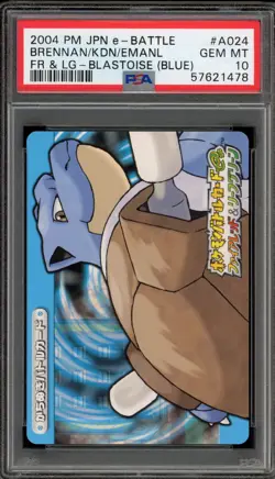 Pokemon Twins Lisa & Leah Blastoise e-League FR & LG Blue JPN #A022 PSA 10 - Image 1