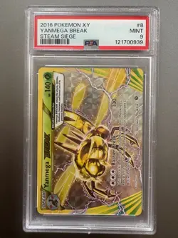 #8 2016 Pokemon XY Yanmega Break Steam Siege PSA Graded 9 Mint - Image 1